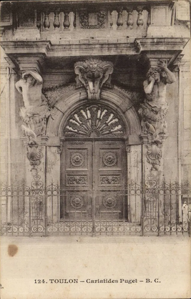 Toulon — Cariatides Puget — B. C. n°124 - Frente