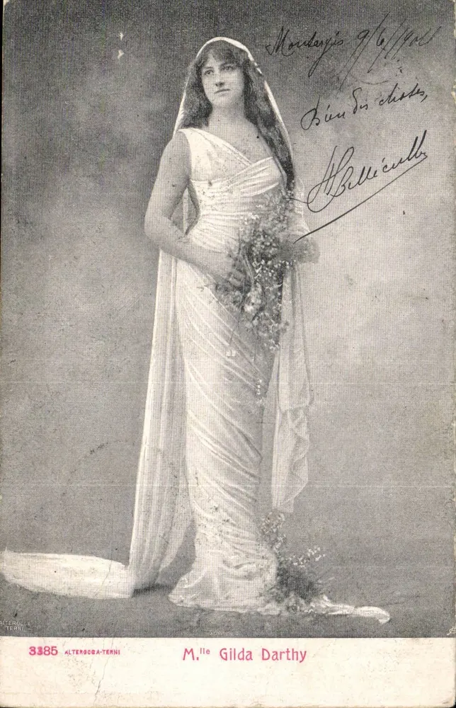 M.ª Gilda Darthy — Retrato de joven mujer en vestido de novia — ALTERBOBA-TERNI, n° 3385 - Anverso
