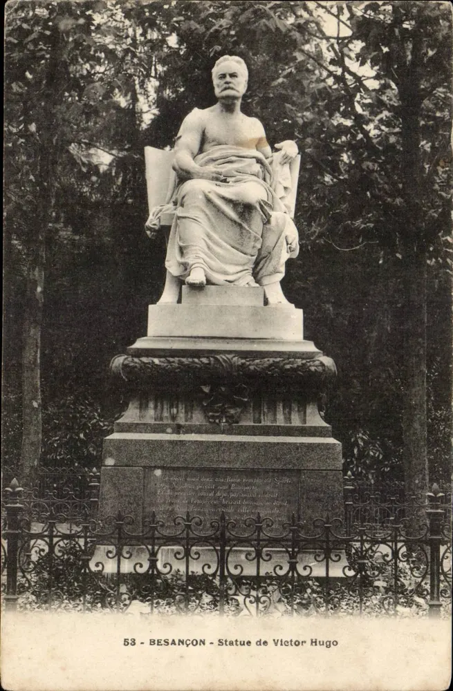 BESANÇON - Estátua de Victor Hugo — editor desconhecido, n° de série 53 - Frente