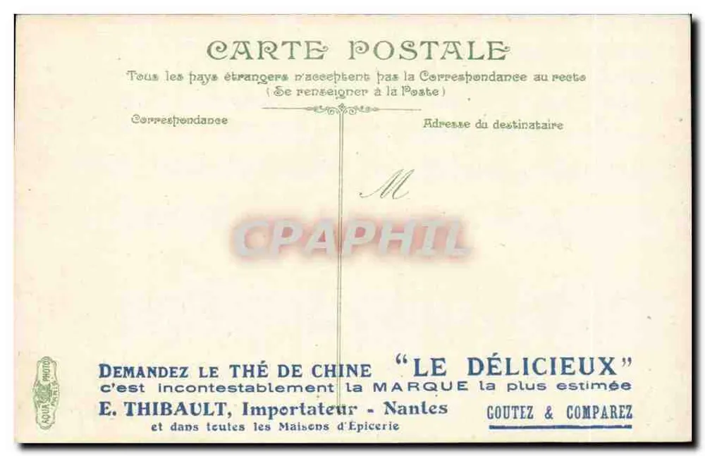 Nantes. A Catedral — vista da fachada gótica com andaime — editor COUTEZ & COMPAREZ, n° 3477 - Verso