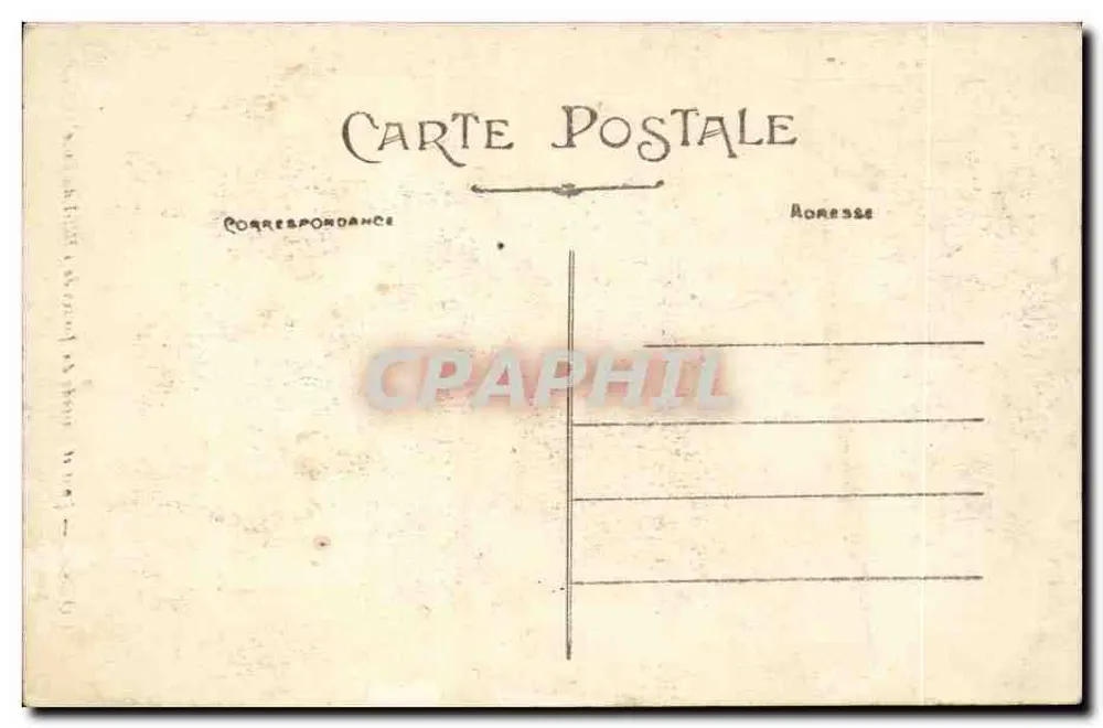 COGNAC — Brücke und Wasserfall im Garten des Rathauses — Verlag Monville & Dalloz - Rückseite