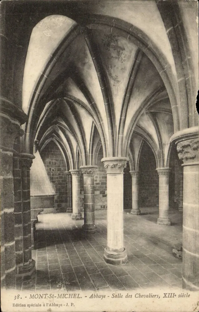 Mont-Saint-Michel - Abtei - Saal der Ritter, 13. Jahrhundert — Sonderausgabe in der Abtei - J. P. - Vorderseite