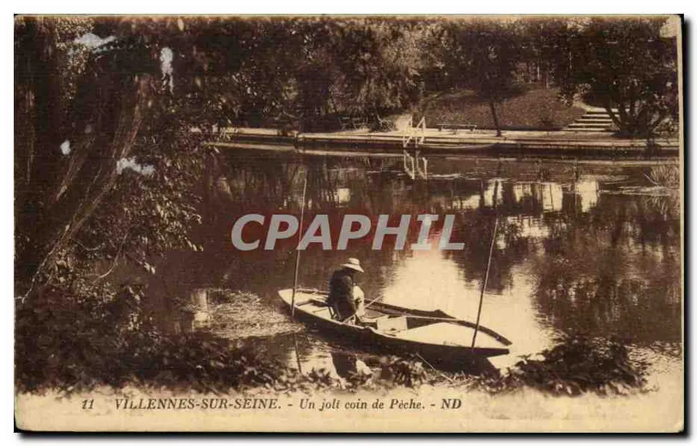 Villennes-sur-Seine — Ein schöner Fischereiplatz — ND - Vorderseite