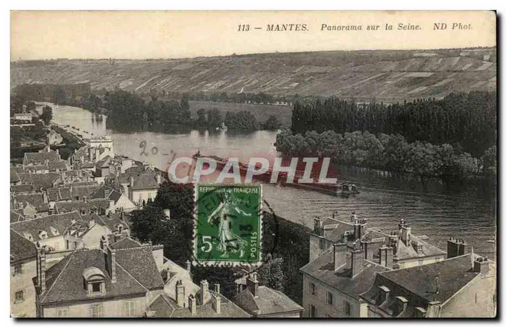 MANTES. Panorama sobre a Sena. ND Phot. n°113 - Frente
