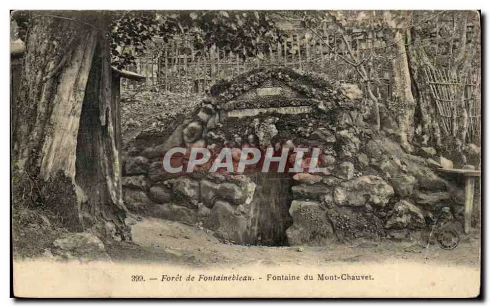 Wald von Fontainebleau — Fontaine du Mont-Chauvet — Verlag: Cravyet, Nr. 300 - Vorderseite