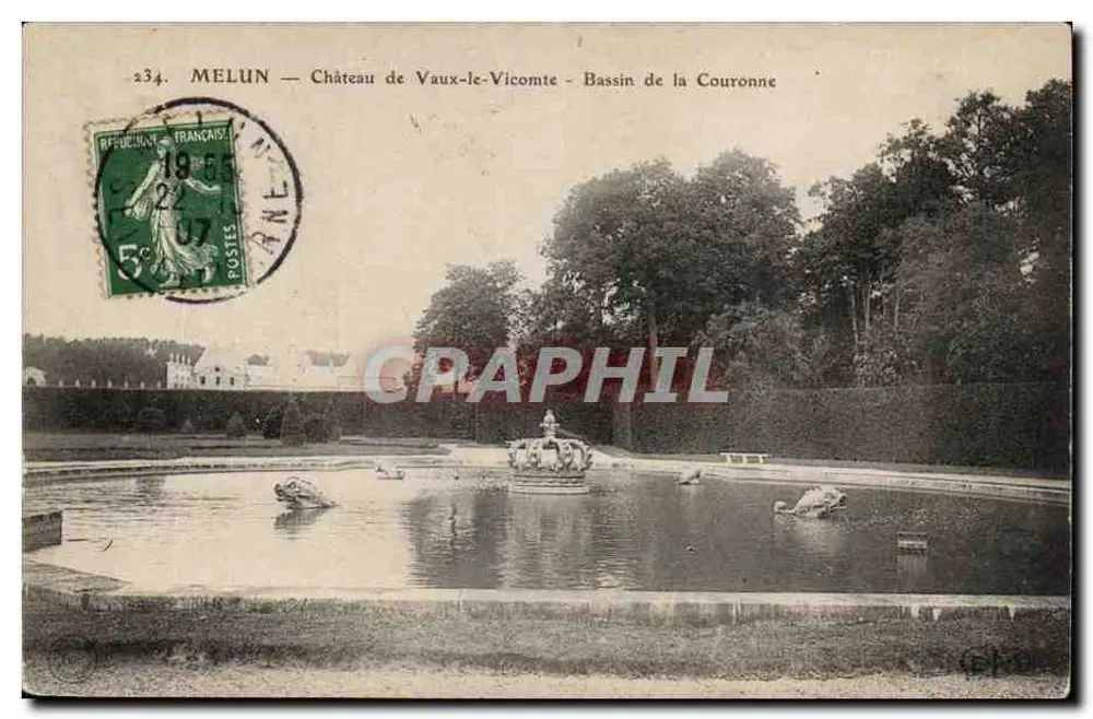 MELUN — Schloss Vaux-le-Vicomte - Bassin de la Couronne — anonymer Verlag, Nr. 234 - Vorderseite