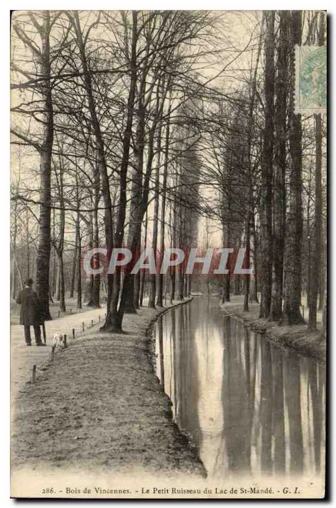 Bois de Vincennes — Der kleine Bach des Sees von St-Mandé — G. I. n°286 - Vorderseite