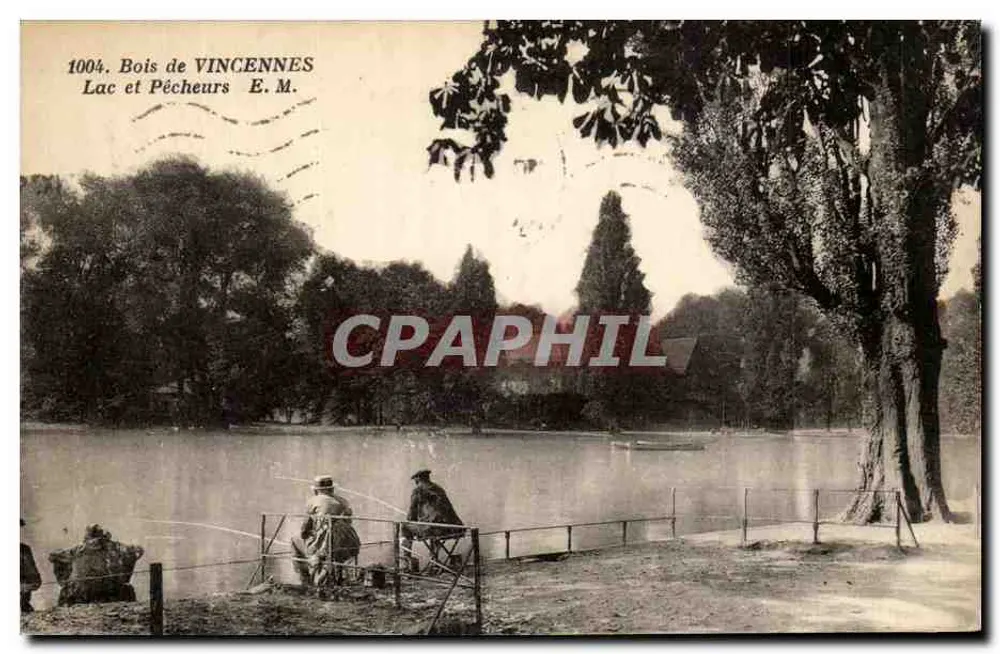 Bois de Vincennes — Lago e Pescadores — E.M. n°1004 - Frente