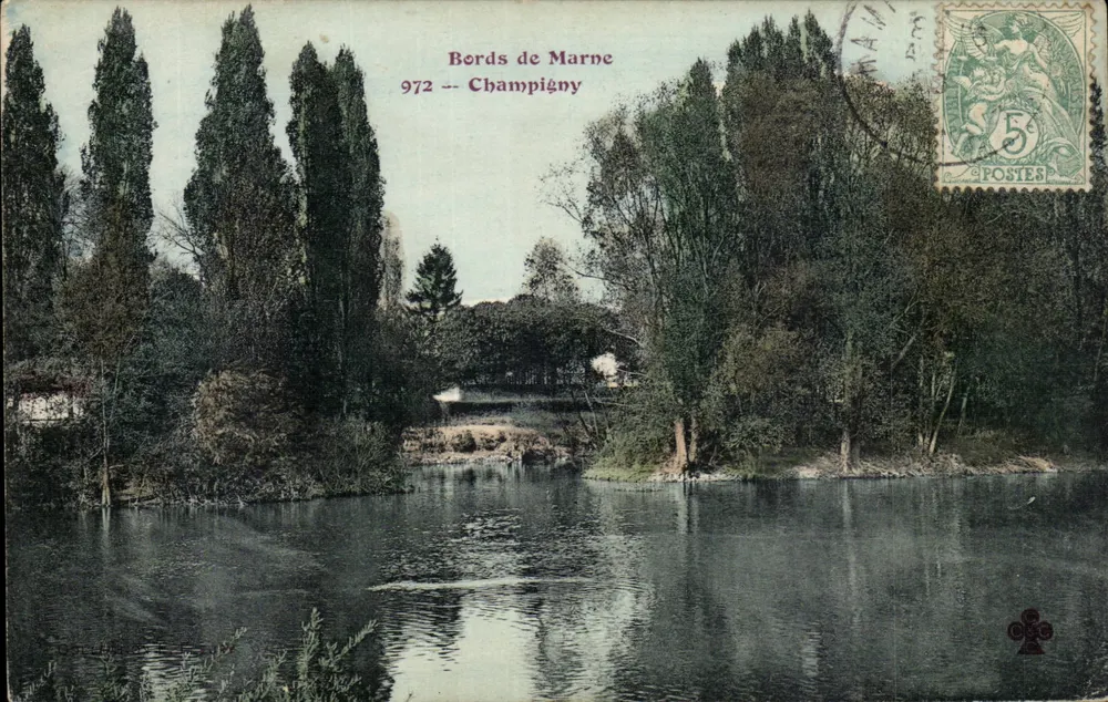 Margens da Marne — Champigny — editor não visível, número de série 972 - Frente