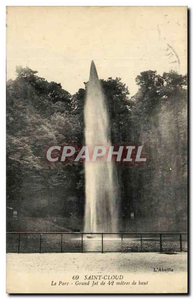 Saint-Cloud — Der Park - Der 42 Meter hohe Jet — L'Abellie - Vorderseite