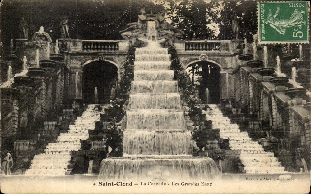 Saint-Cloud — A Cascata — As Grandes Águas — Marca & Abei em 8 de depósito - Frente