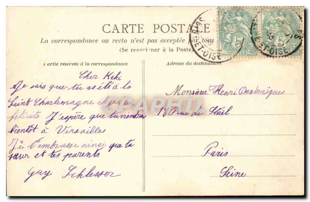 Versailles — O Tapete Verde — Coleção das Galerias Modernas n°36 - Verso