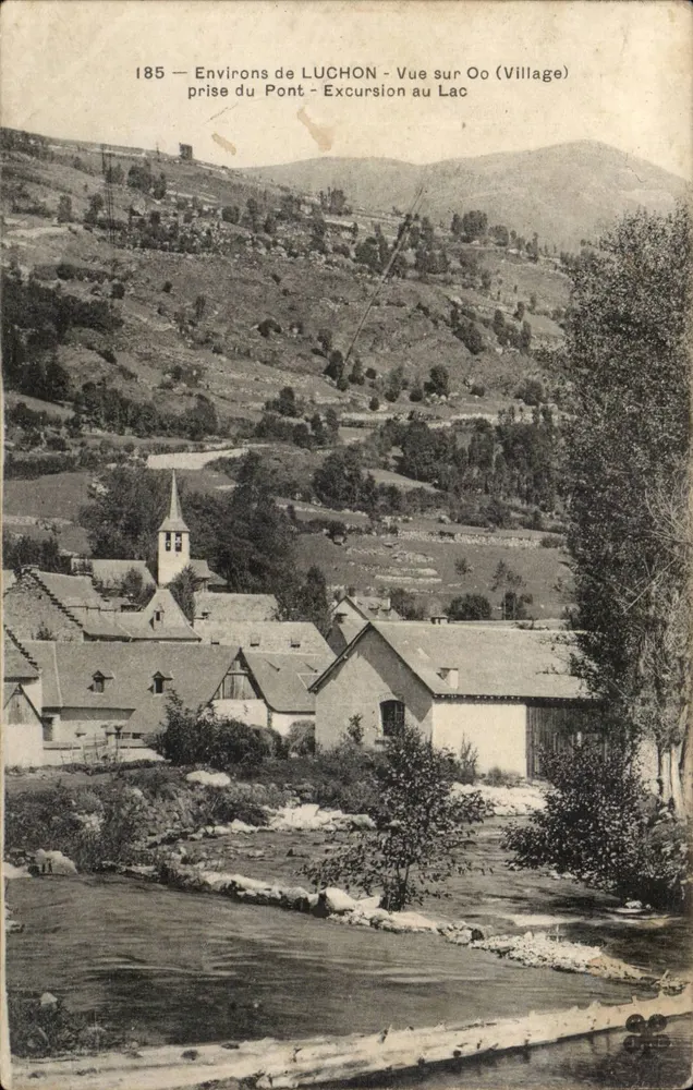 Um LUCHON — Aussicht auf Oo (Dorf) — Aufnahme vom Pont — Ausflug zum See — n°185 - Vorderseite