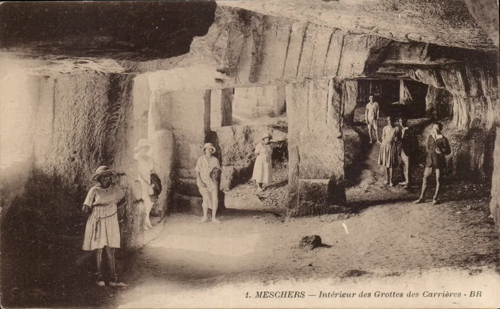 Meschers — Innenansicht der Carrière-Höhlen — BR - Vorderseite