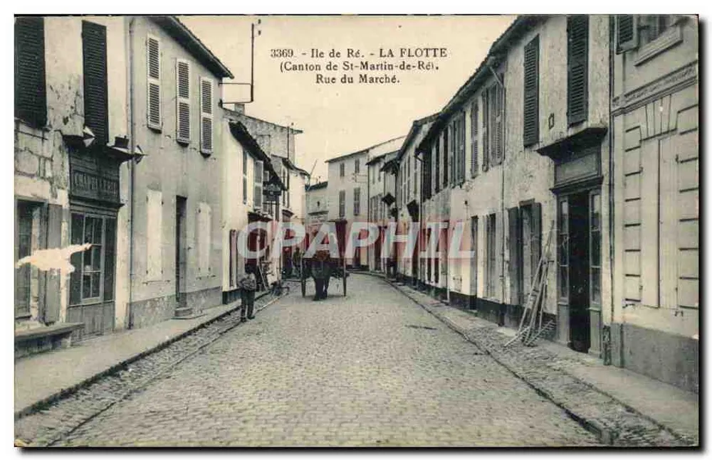 La Flotte - Marktstraße — Canton St-Martin-de-Ré, n°3369 - Vorderseite