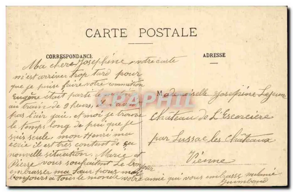 Kanton Surgères — Studie im Park Boisfontaine — R.B.L.R. - 1944 - Rückseite