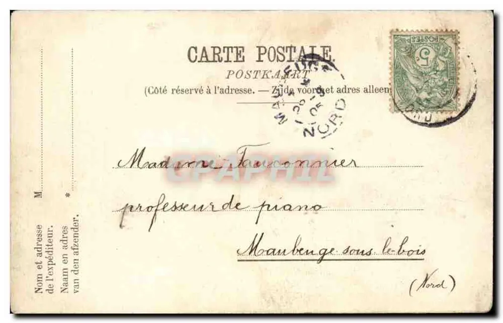 Bon-Secours. Estrada de Condé e a Igreja — A. Rassenneur - Verso