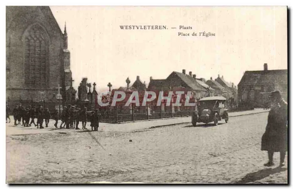 Westvleteren — Piazza della Chiesa — Uligever & S. Vanhouten, Papieringhe - Recto