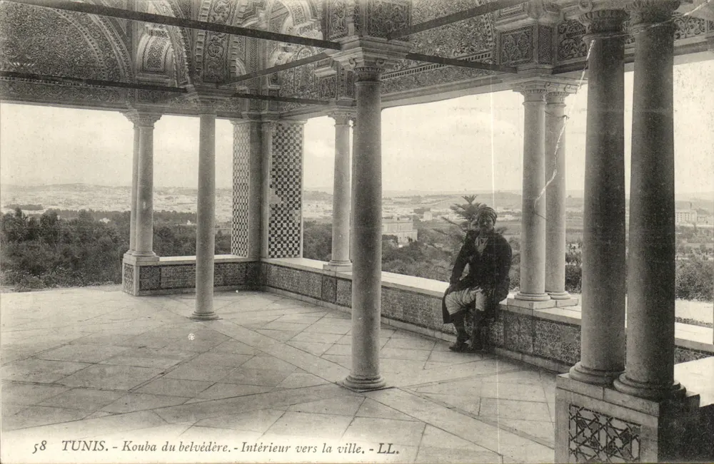 Tunis - Kouba des Belvédères - Innenansicht zur Stadt - LL. n°58 - Vorderseite