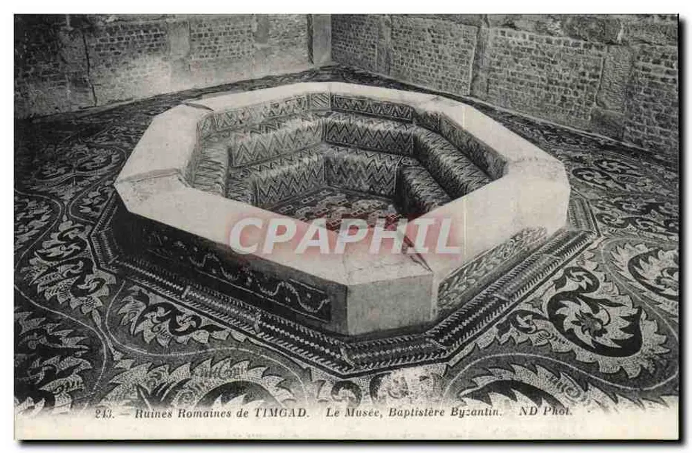 Römische Ruinen von TIMGAD — Das Museum, Byzantinischer Baptistery — ND Phot. - Vorderseite