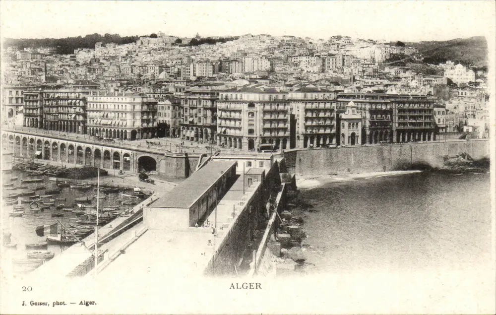 Widok portu w Alżyrku — J. Geiser, fot. Alżyr, n°20 - Awers