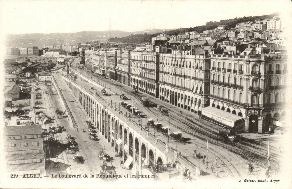 Alger — Boulevard de la République und die Rampen — Geiser, phot. Alger, Nr. 219 - Vorderseite