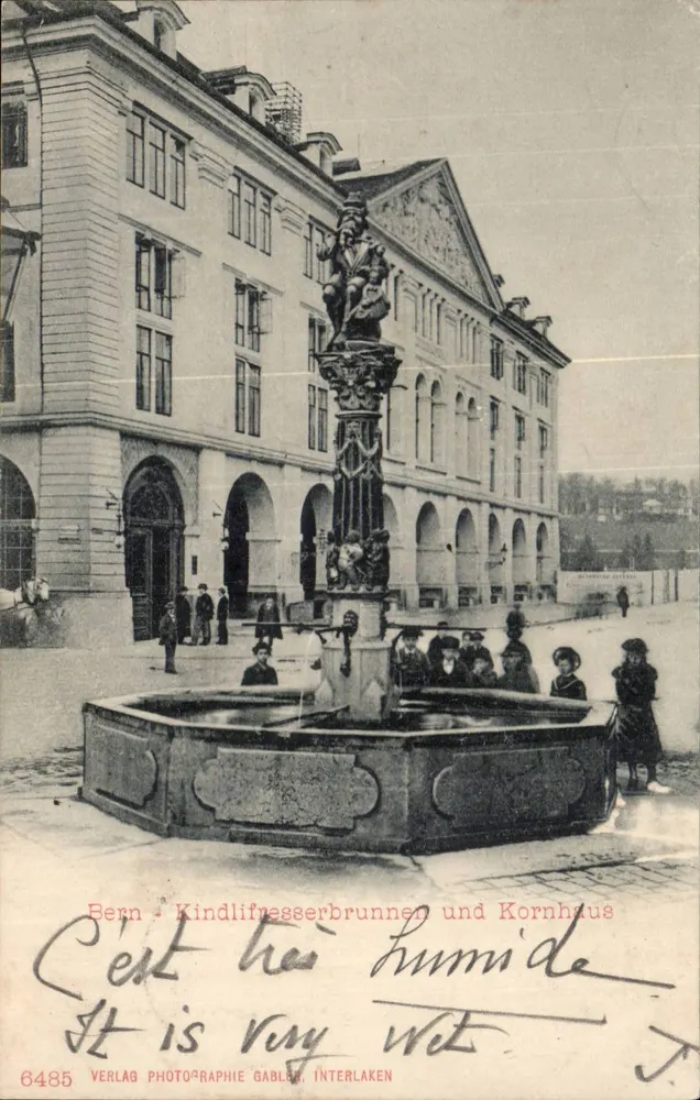 Bern - Kindlifresserbrunnen und Kornhaus — Verlag Photographie Gabler, Interlaken, n° 6485 - Vorderseite