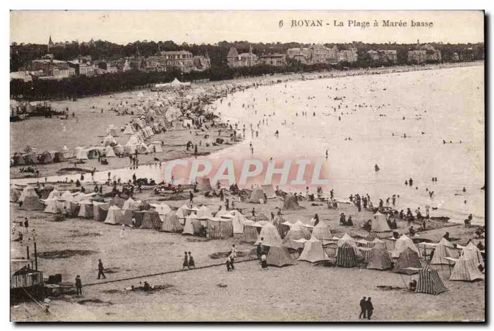 Royan - Plaża przy niskiej mierze - Wydawnictwo Nowe Galerie, Royan, n°6 - Awers