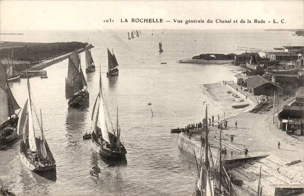La Rochelle — Allgemeiner Blick auf den Kanal und den Hafen — L.C. — Nr. 1031 - Vorderseite