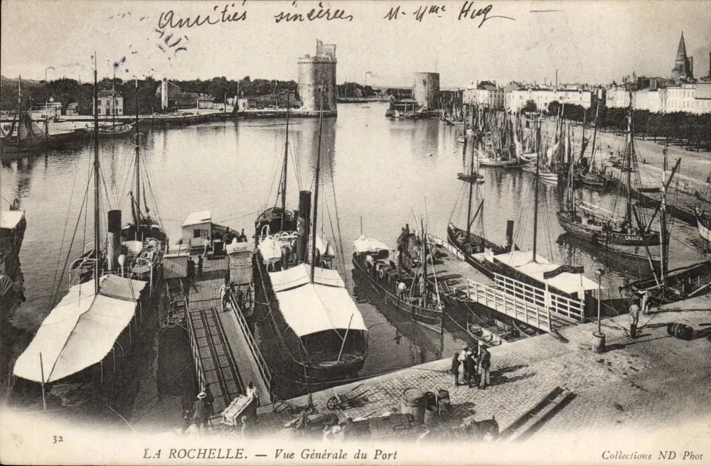 La Rochelle — Allgemeiner Blick auf den Hafen — Collections ND Phot - Vorderseite