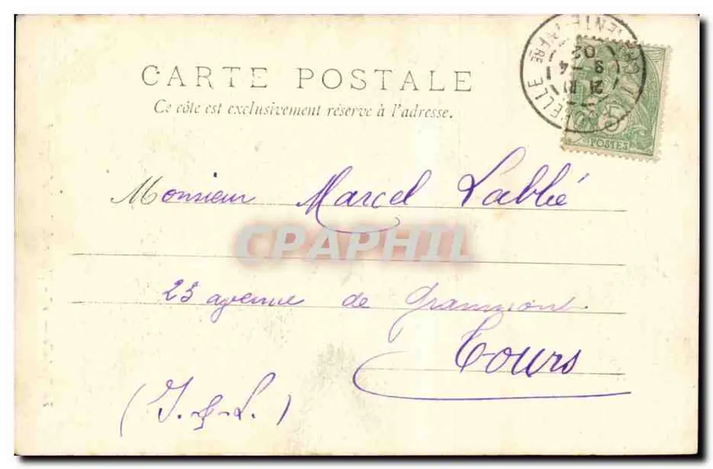 La Rochelle — Estátua do admiral Duperré — Editor S. Labbé, n°13 - Verso