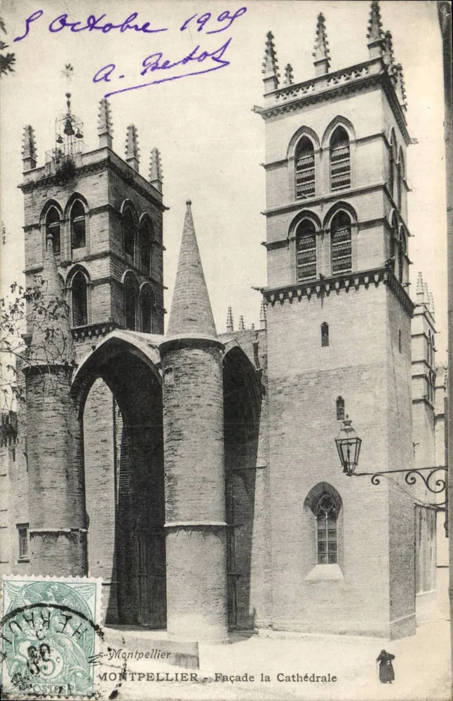 Montpellier — Facha da Catedral — Editor anônimo, número de série não visível - Frente