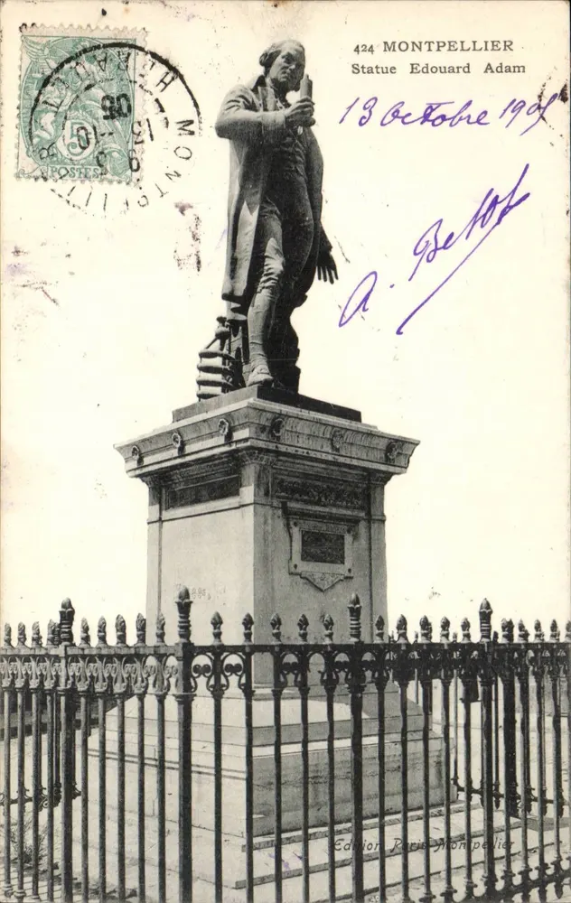 Estatua Edouard Adam — Montpellier — Edição Paris Montpellier - Frente