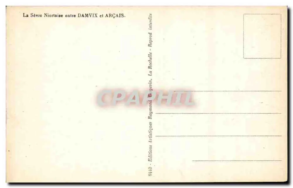 Die Sèvre Niortaise zwischen Damvix und Arçais — Éditions Artistiques de Rochelle - Rückseite