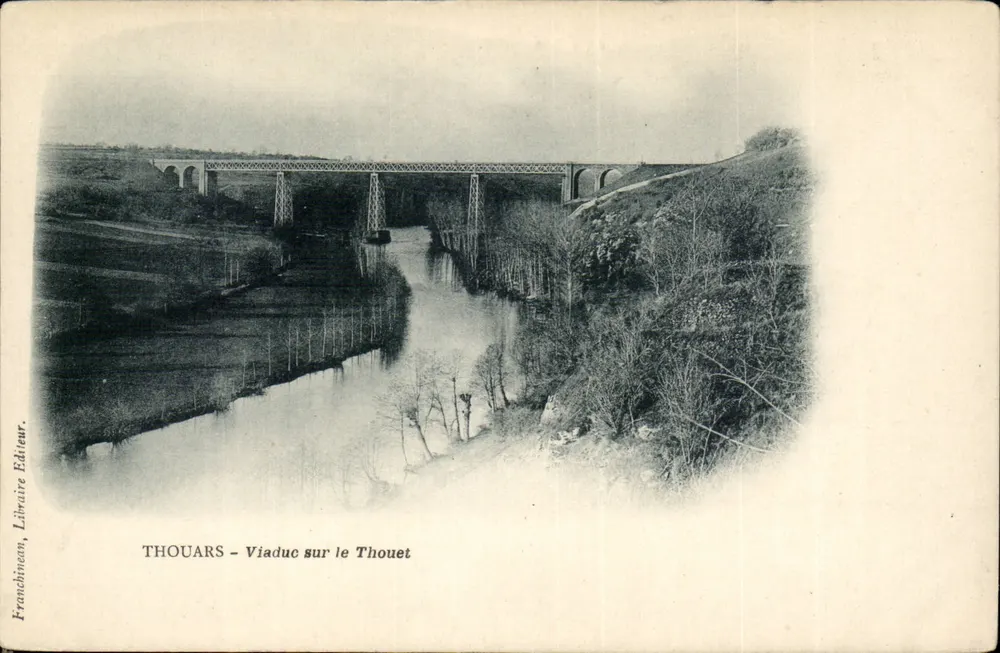 Thouars — Viaduto sobre o Thouet — Franchinean, Livreiro Editor - Frente