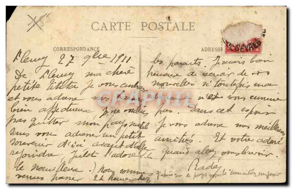 Thouars (Deux-Sèvres) — Château des Ducs de la Trémoille, seit 1871 zur Maison de force geworden — Vieux Pont du XIIIe siècle — Vve Delabarré, lith. - Verleger - Rückseite