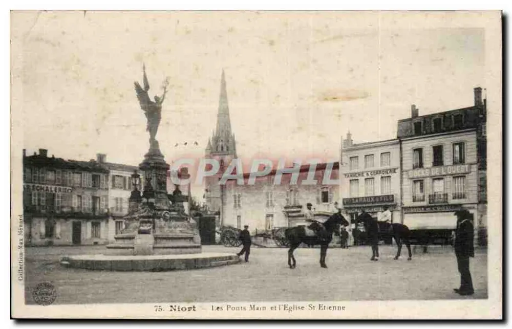Niort — Die Brücken Main und die Kirche St Étienne — Verlag Schalérico, n°75 - Vorderseite