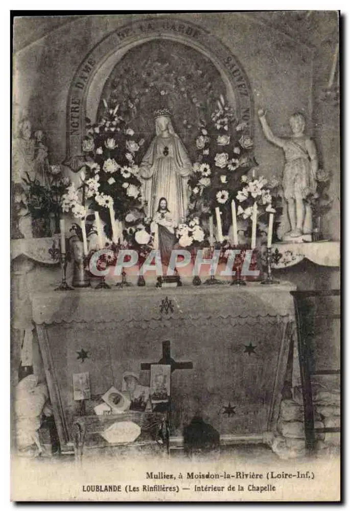 Innenraum der Kapelle — Notre-Dame de la Garde — Mulliez, bei Moisdon-la-Rivière (Loire-Inf.) - Vorderseite