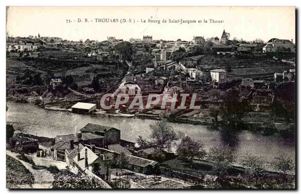 Thouars (D.S.) — O Bourg de Saint-Jacques e o Thouet - Frente