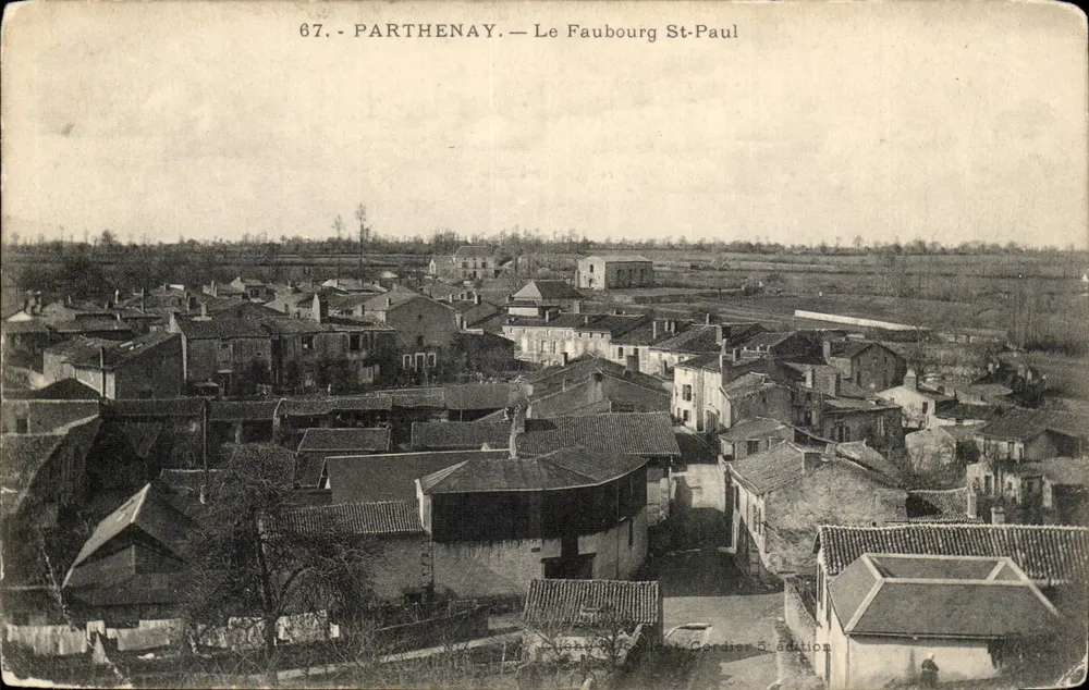 Parthenay — O Faubourg Saint-Paul — edição GORDIER - Frente