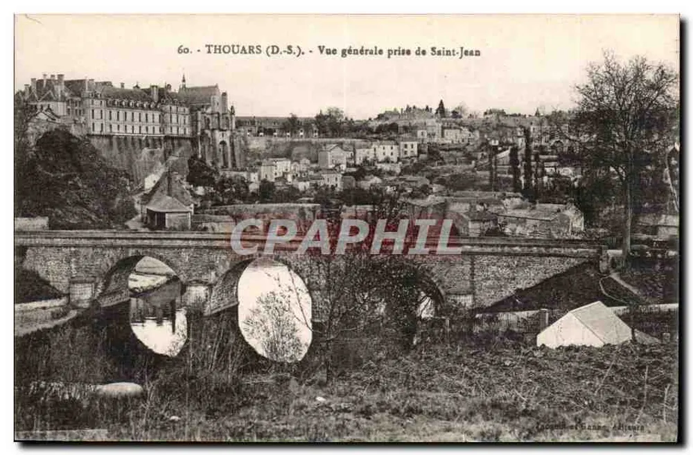 Thouars (D.S.) - Vista geral tirada de Saint-Jean — Jacob & Danna, editores - Frente