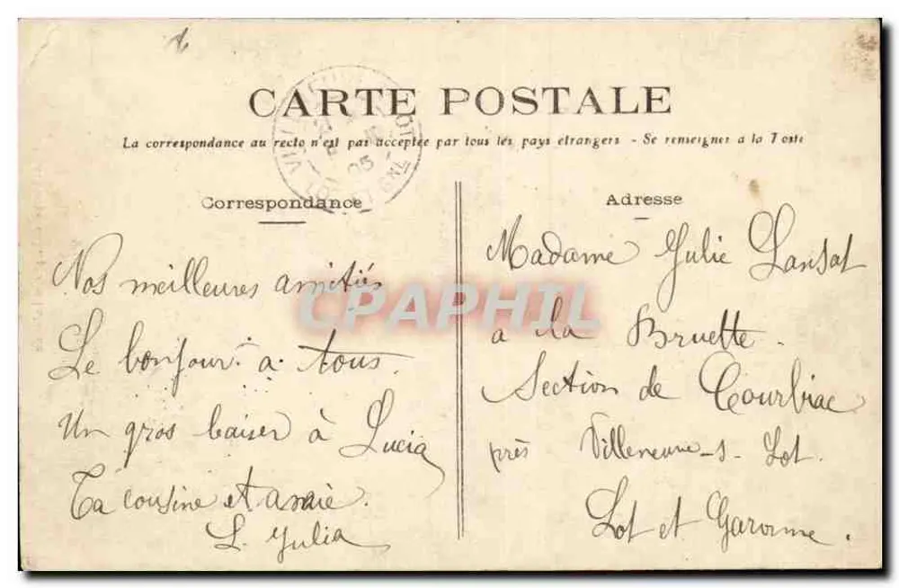 Thouars (D.-S.) - Saal der Feierlichkeiten und Boulevard Bergeon — A. Lanne, Verlag Lalmade - Rückseite