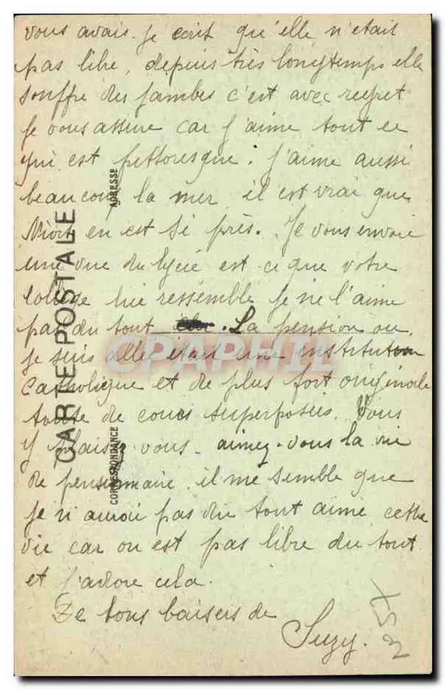 Niort (Deux-Sèvres) — Avenida de Limoges — N. Alix, papel-tabaco-jornais, Niort - Verso