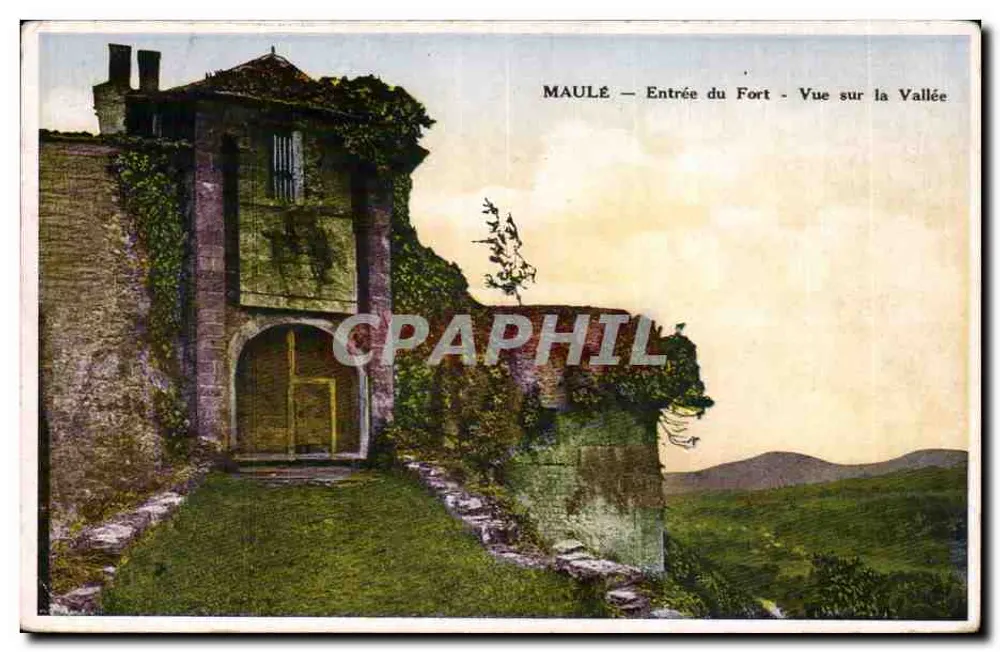 Maulé — Eingang zum Schloss — Blick auf das Tal — Verlag: Col. de l'Art Ichonregny - Vorderseite