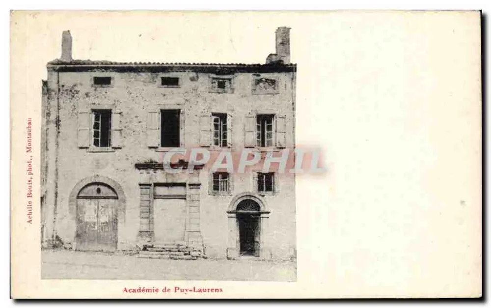 Academia de Puy-Laurens — editor Achatille Bouzis, Montauban - Frente