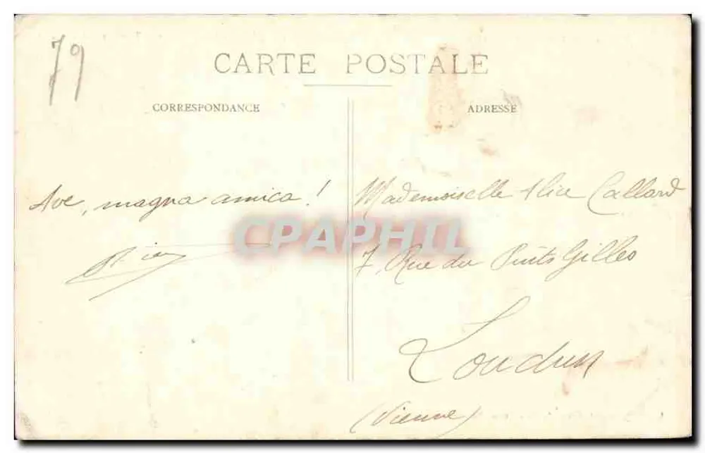 Parthenay — Allgemeine Ansicht vom Turm der Uhr — Cliché Coutant, 10. Ausgabe - Rückseite