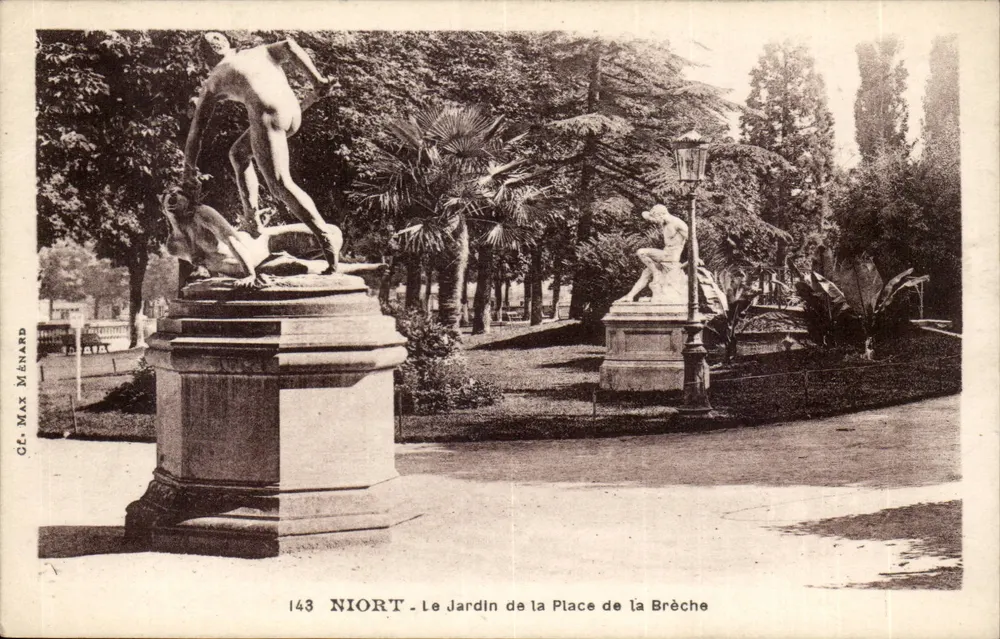 Niort - Der Garten der Place de la Brèche — Gl. Max Ménard, n°143 - Vorderseite