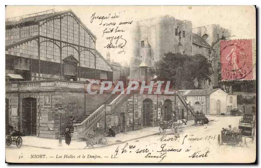 Niort — Le Mercato e il Donjon — LL - Recto