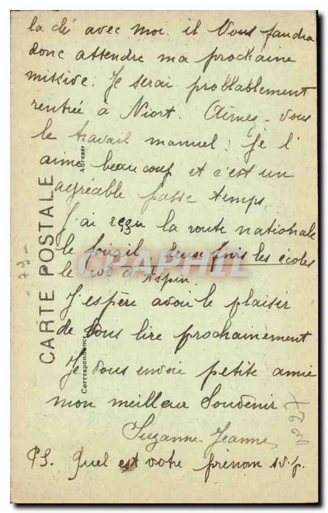 Niort (Deux-Sèvres) — Hotel de Ville — N. Allix, papel. Jornais, Niort - Verso