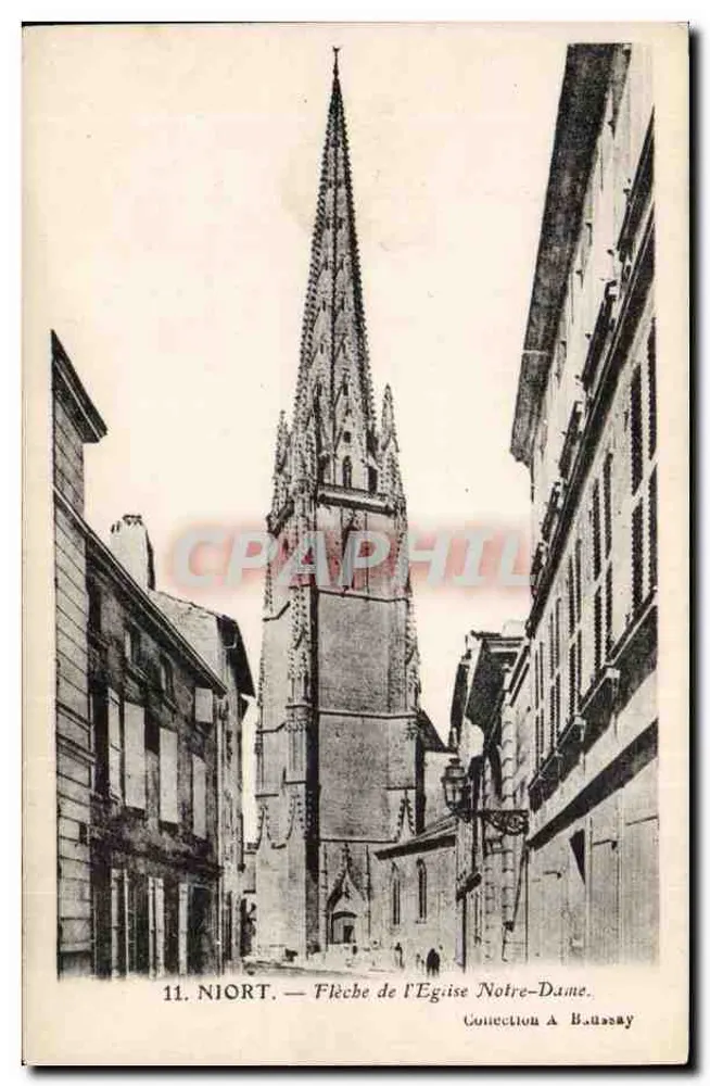 Niort — Flecha da Igreja Nossa Senhora — Coleção A. Basseby - Frente